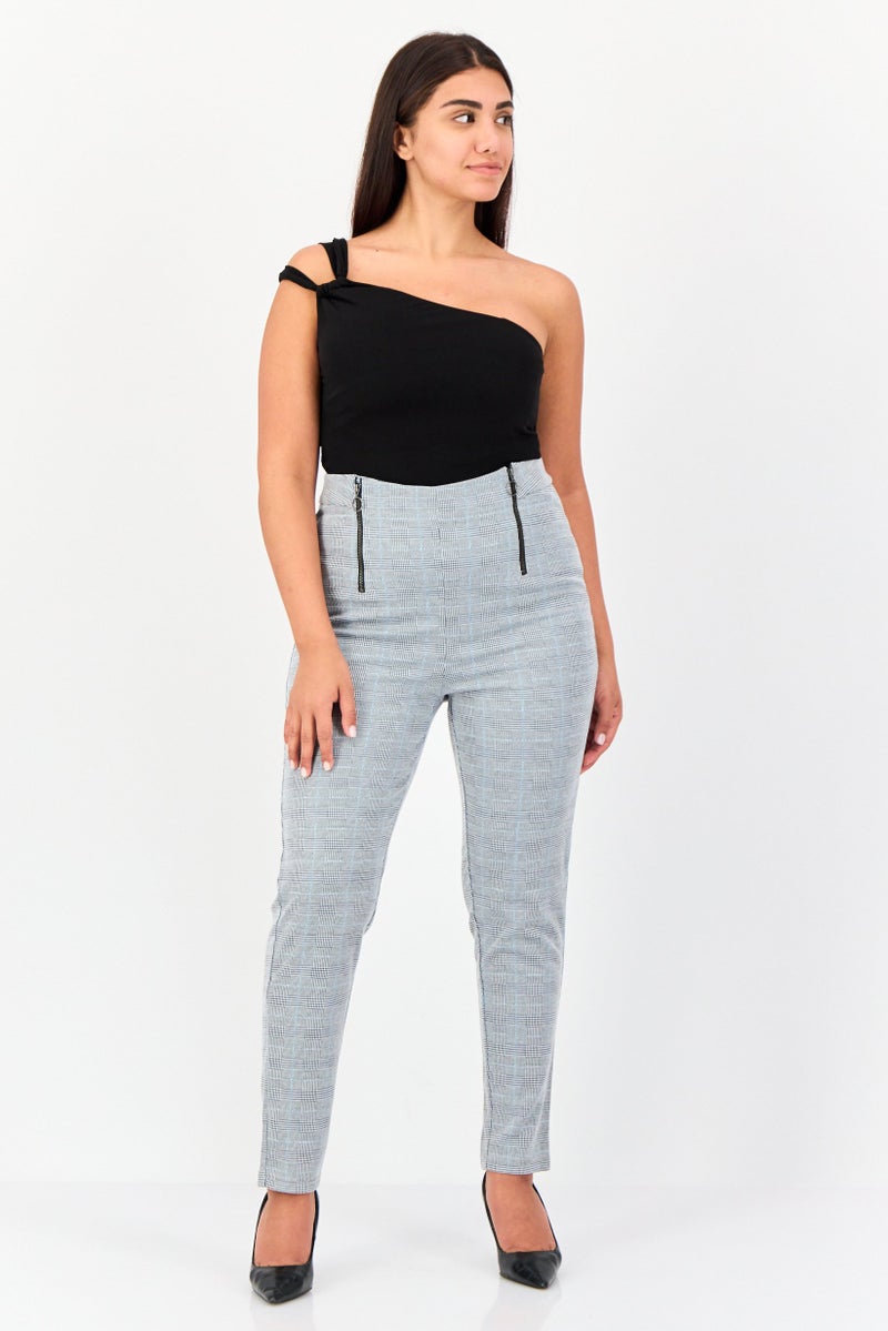 ONLY سروال نسائي ضيق بنمط هيرينغبون، متعدد الألوان - Image 4